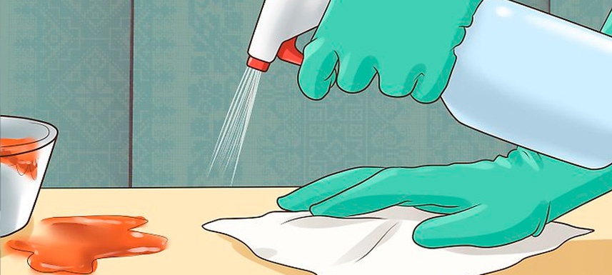 Limpia los derrames cuando se produzcan