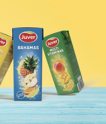 Juver lanza su nueva gama de refrescos con alto contenido en zumo de frutas en formato para niños