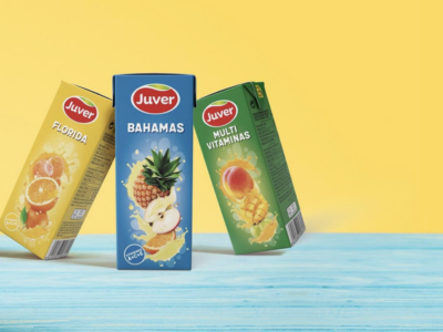 Juver lanza su nueva gama de refrescos con alto contenido en zumo de frutas en formato para niños