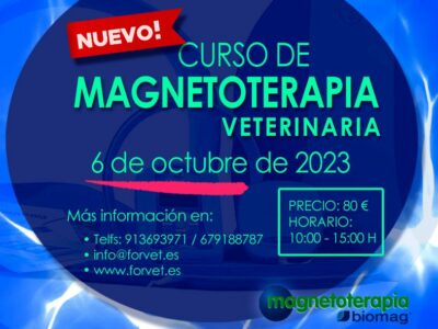 El 6 de octubre, en Madrid, BIOMAG presenta su nuevo curso de magnetoterapia veterinaria