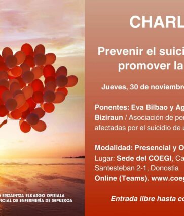 El COEGI acoge este jueves la charla «Prevenir el suicidio para promover la vida», en colaboración con Biziraun