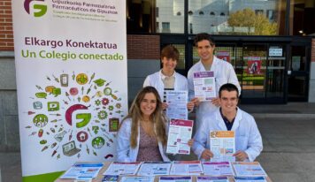 Farmacéuticos guipuzcoanos conciencian a jóvenes sobre infecciones de transmisión sexual en el campus de la EHU en San Sebastián