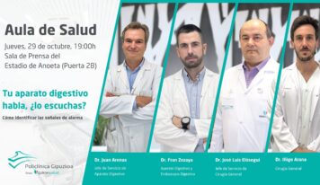 Policlínica Gipuzkoa celebra una nueva Aula de Salud para aprender a escuchar las señales del aparato digestivo
